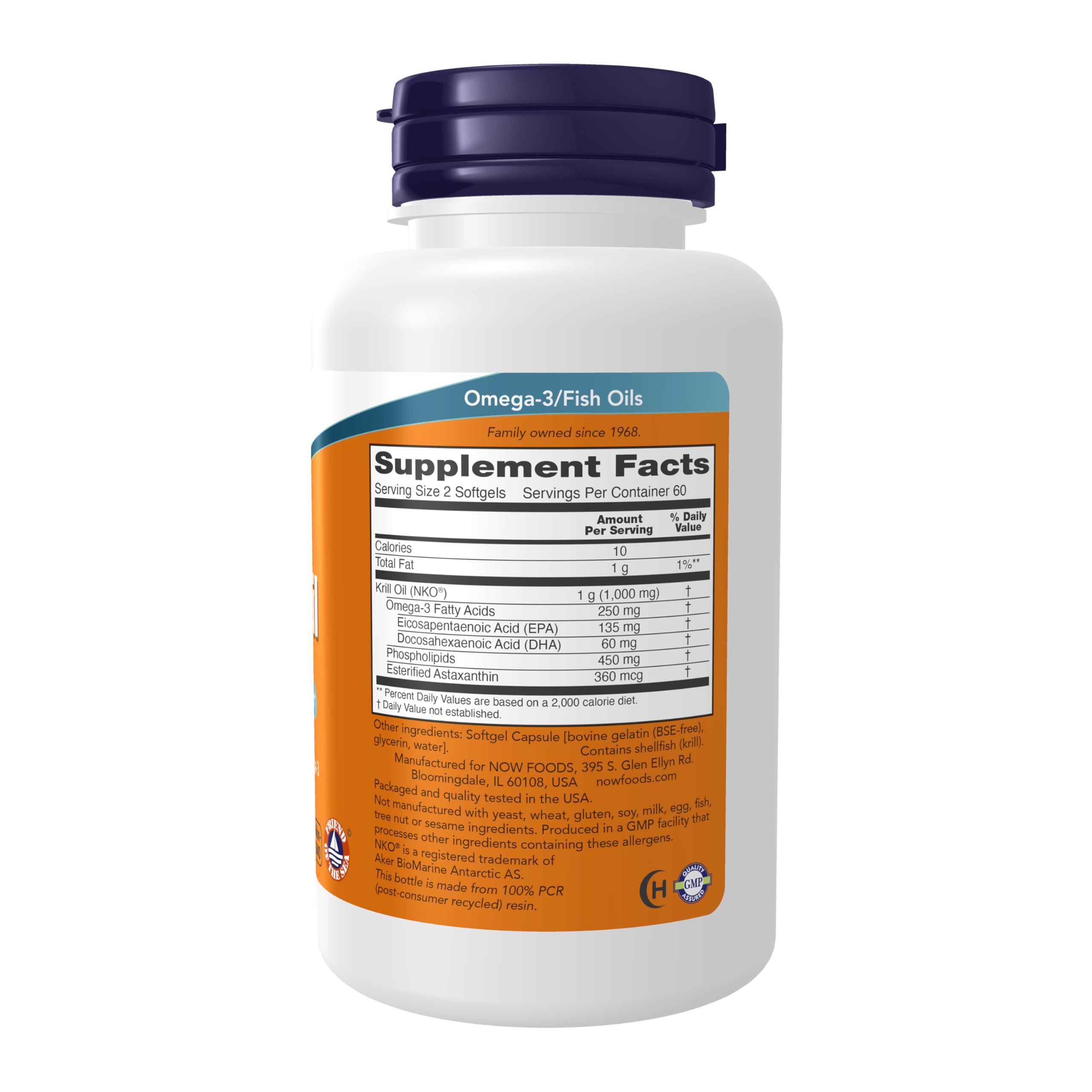 NOW Foods Krill Oil softgels in package for daily use