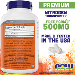 NOW Foods L-Glutamine capsules ready for gym use after a workout