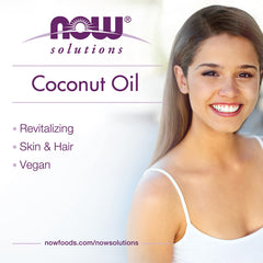 NOW Foods Liquid Coconut Oil smooths dry skin for targeted moisturization