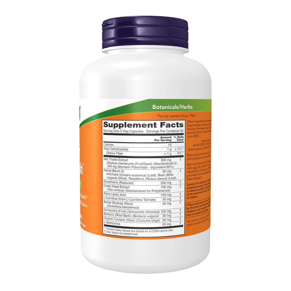 NOW Foods Liver Refresh milk thistle plant visual signaling natural liver support