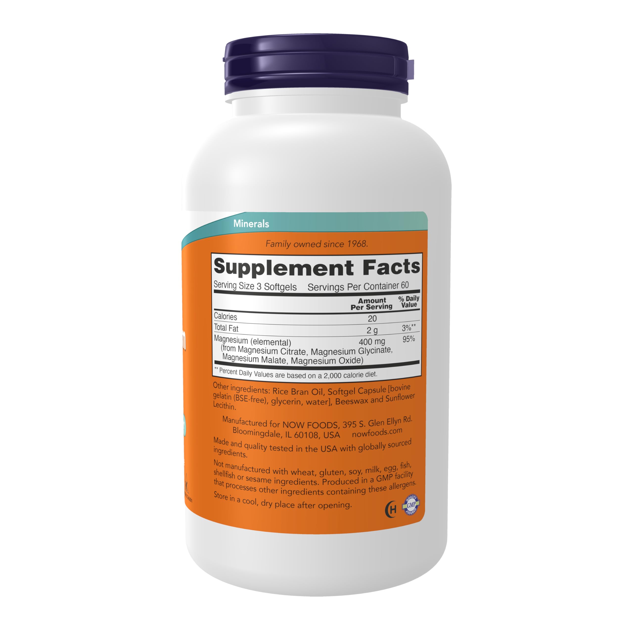 Pouring NOW Foods magnesium citrate softgels for convenient daily intake