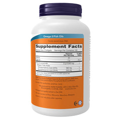 NOW Foods Omega-3 per softgel image shows 180 EPA and 120 DHA content