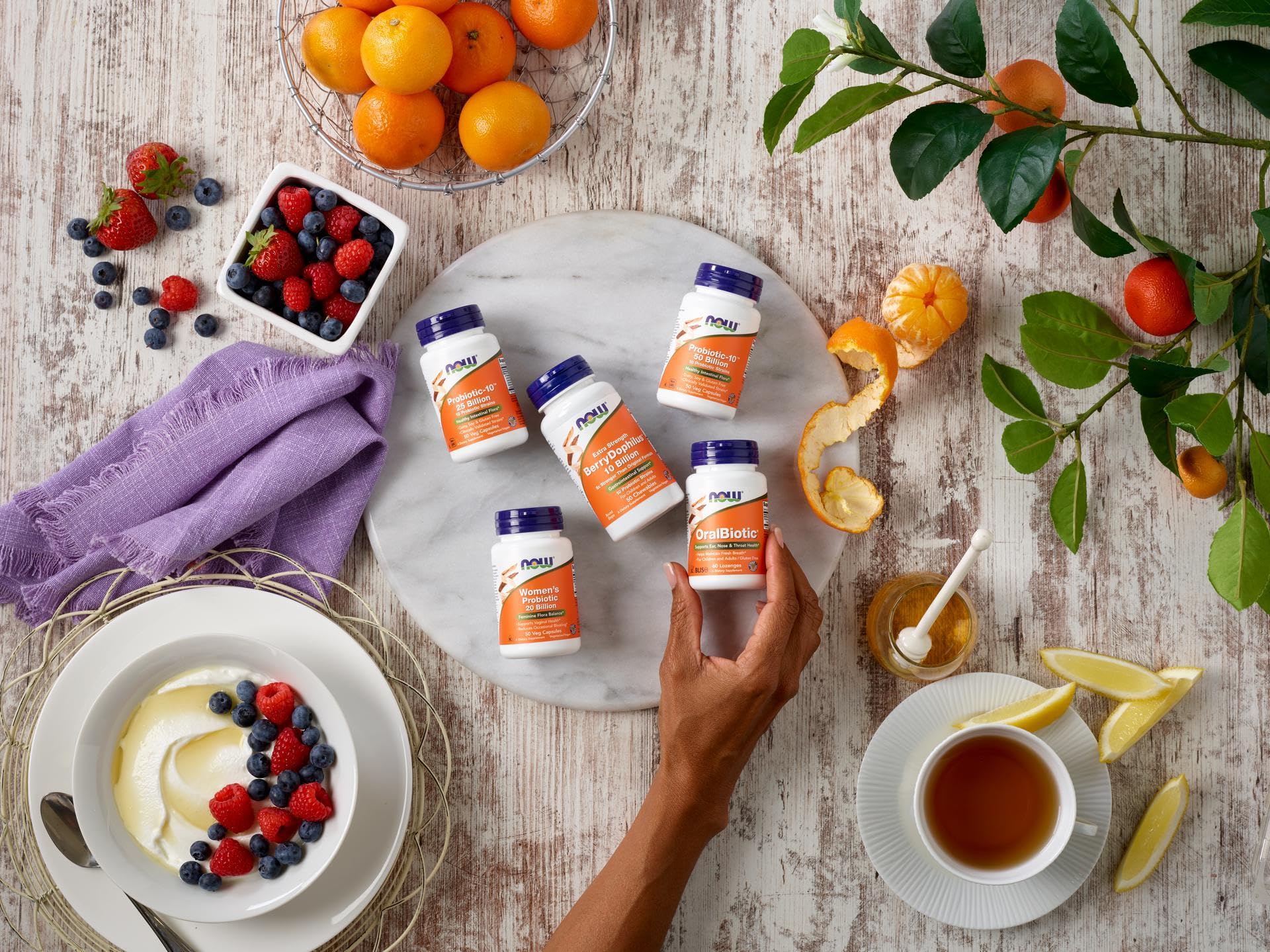 NOW Foods OralBiotic adult-use scene demonstrates easy daily regimen