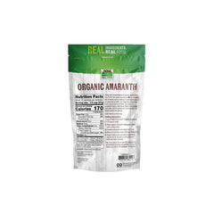 NOW Foods Organic Amaranth grain closeup reveals tiny, protein-packed seeds.