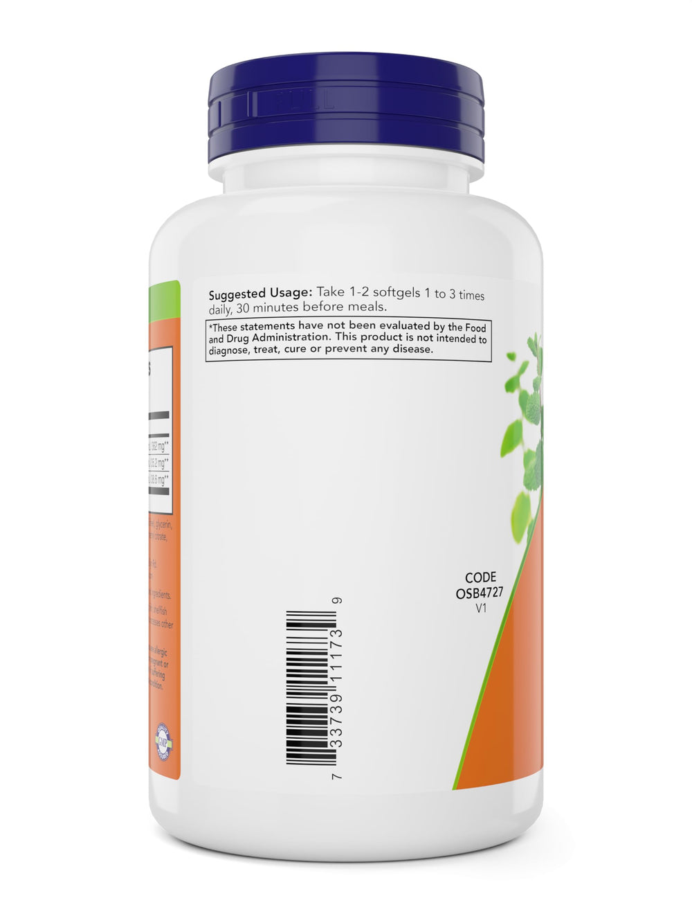 NOW Foods Peppermint Gels softgels close-up for easy swallowing.