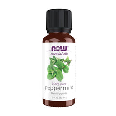 NOW Foods Peppermint Oil bottle pour for energizing diffusers