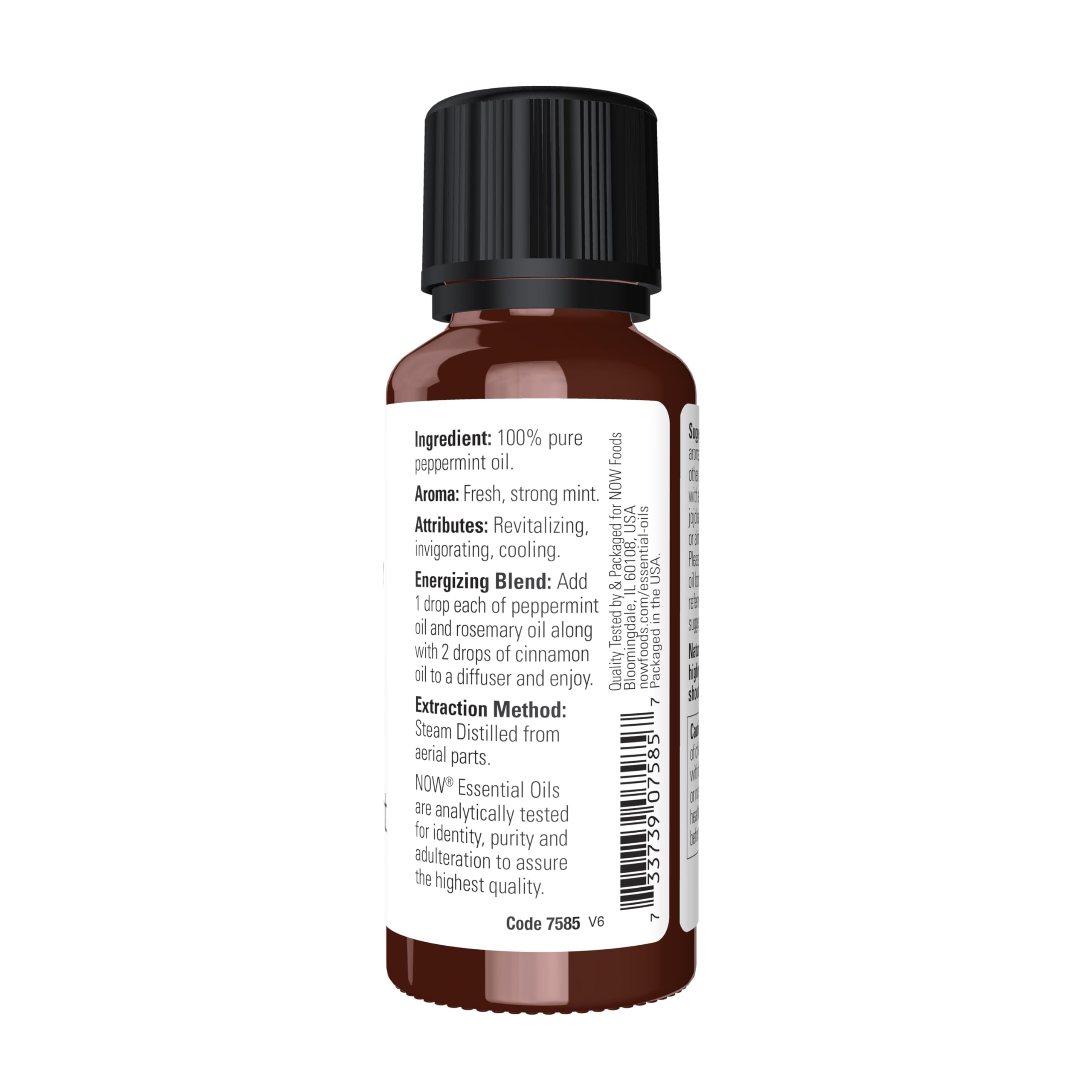 NOW Foods Peppermint Oil in diffuser setup for an invigorating room aroma
