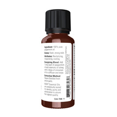 NOW Foods Peppermint Oil in diffuser setup for an invigorating room aroma
