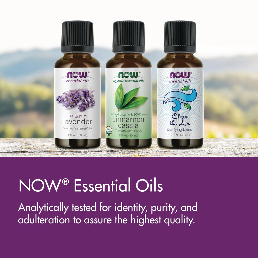 NOW Foods Peppermint Oil with child-resistant vegan cap for safe home use
