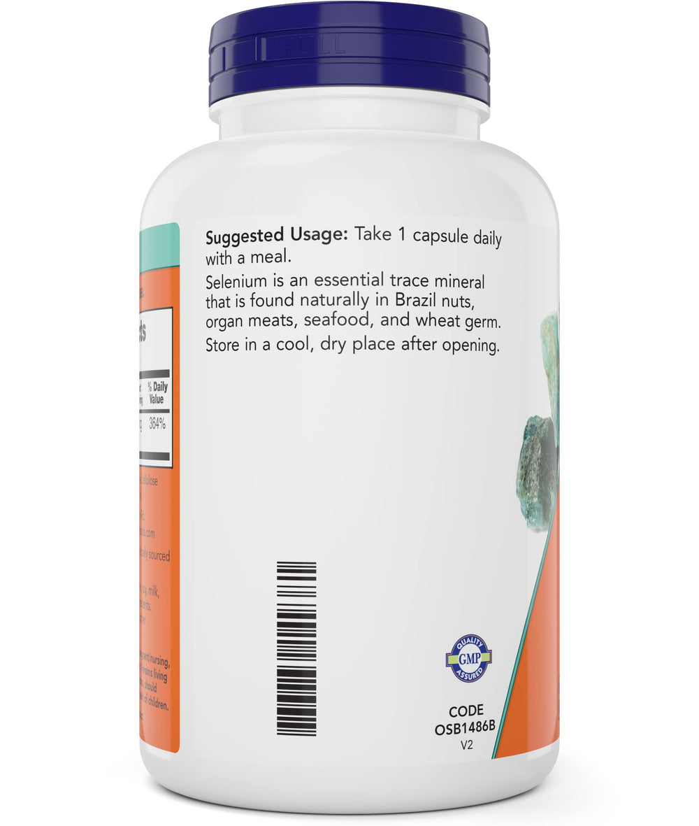 NOW Foods Selenium 300-count pack on shelf for long-term supply.