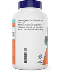 NOW Foods Selenium 300-count pack on shelf for long-term supply.