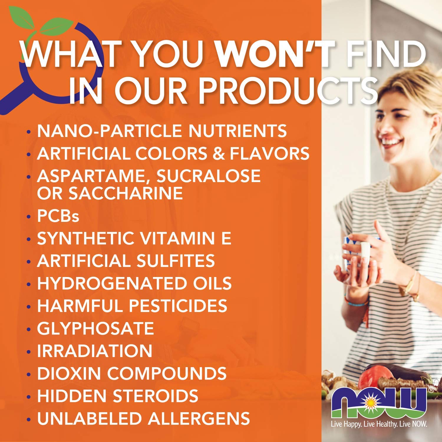 NOW Foods non-GMO selenium capsules with clean label presentation.