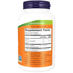 NOW Foods Spirulina label closeup highlighting organic and non GMO verification.