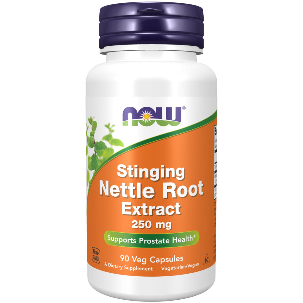 NOW Foods Stinging Nettle Root bottle-front for prostate support.