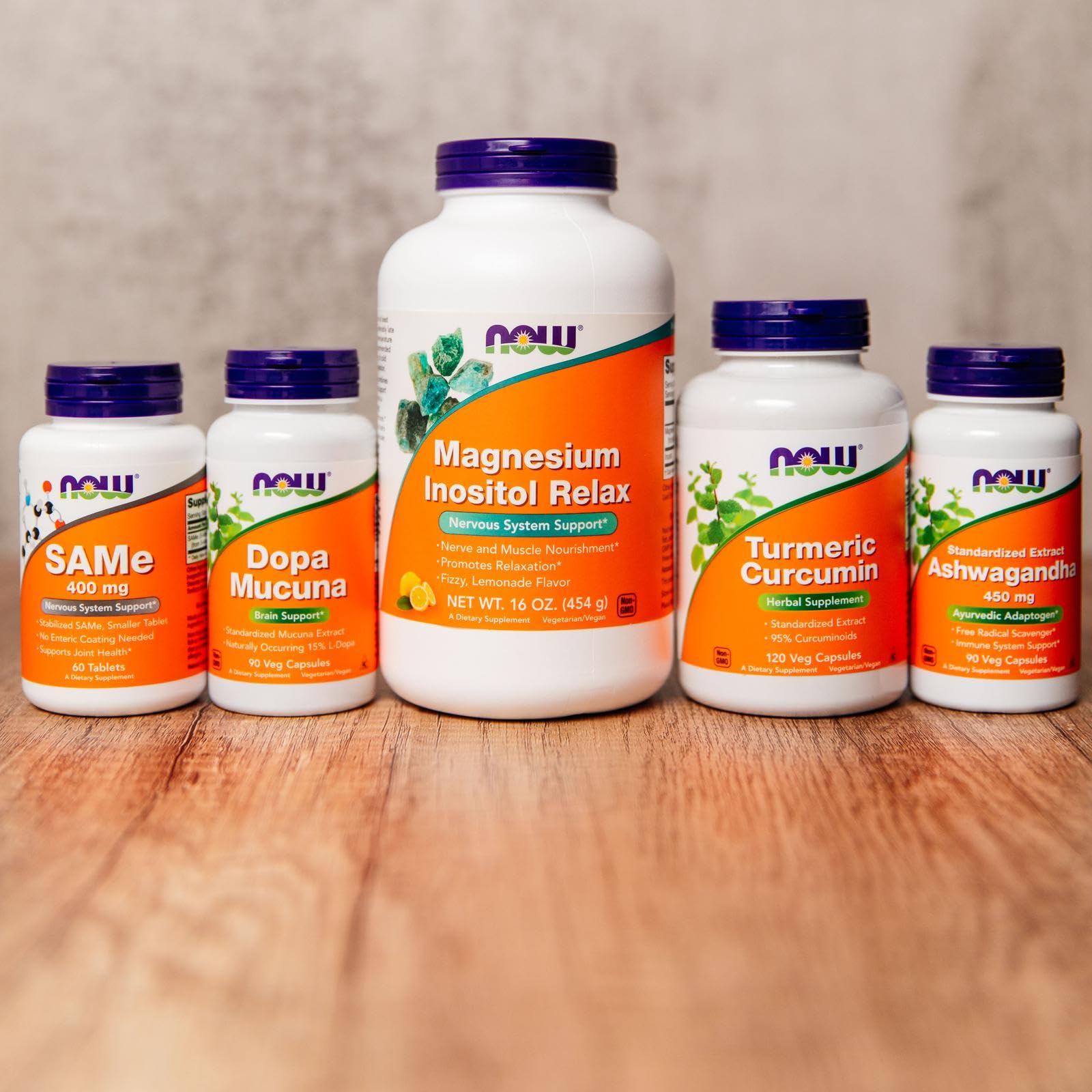 NOW Foods Turmeric Curcumin packaging image emphasizes vegan capsules and clean label