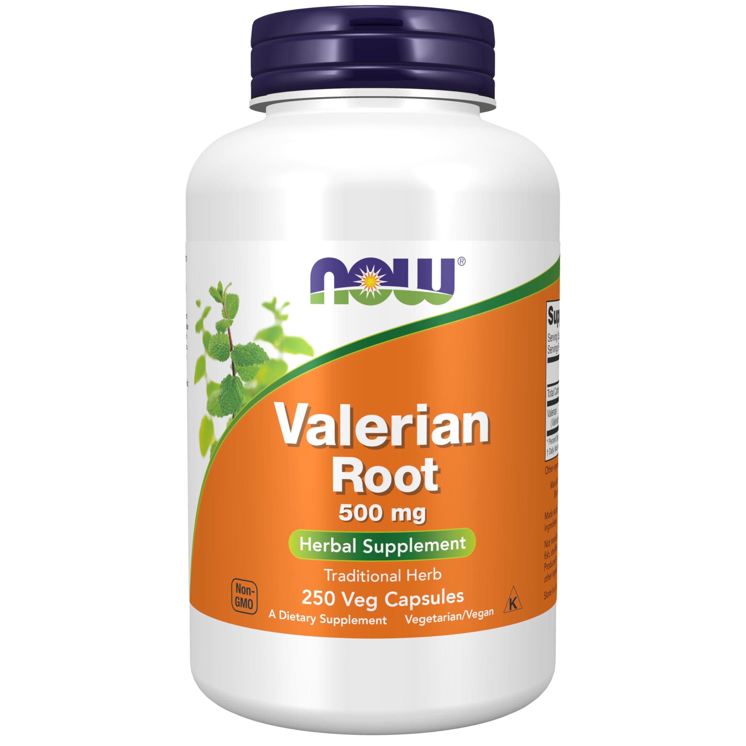 NOW Foods Valerian Root bottle for nightly routines and relaxation.