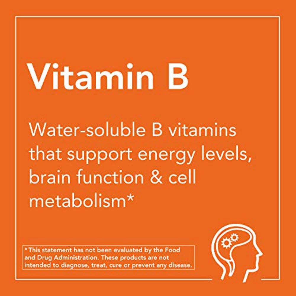 NOW Foods Vitamin B-100 capsules ready for daily energy and focus