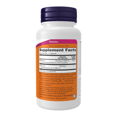 NOW Foods Vitamin D-3 & K-2 120 Veg Capsules bottle-hero shows nutrition facts for informed usage
