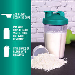 NOW Foods Whey Protein Isolate blend in shaker supports quick recovery shakes.