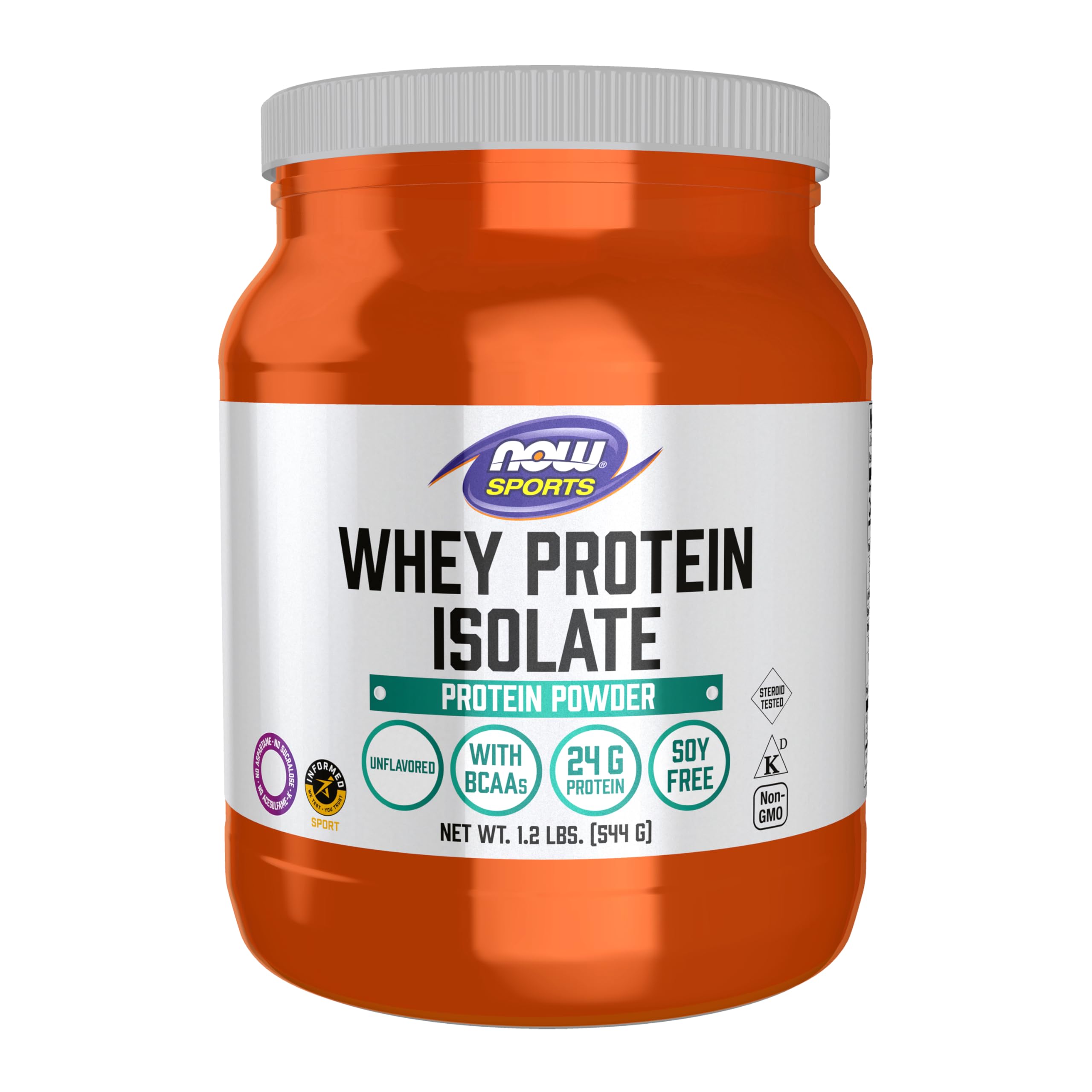 NOW Foods Whey Protein Isolate tub ready for a post-workout shake to support recovery.