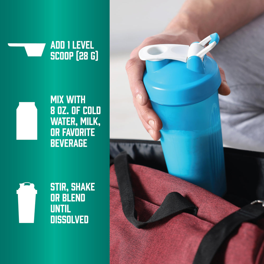 NOW Foods Whey Protein Isolate unflavored powder blends easily into smoothies.