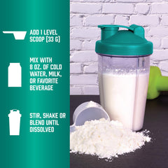 NOW Whey Protein Concentrate in smoothie mixer for quick protein boosts