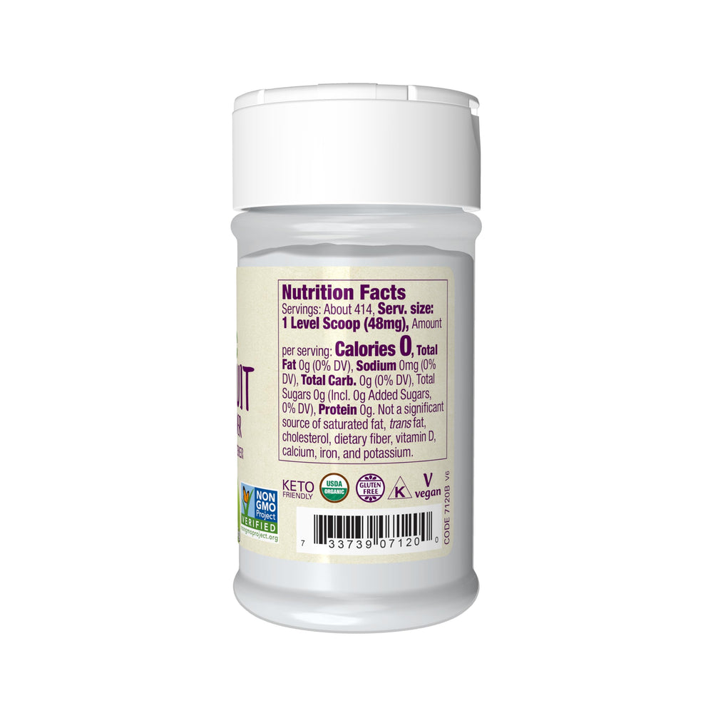 NOW Foods zero-calorie monk fruit powder used to enhance coffee and tea