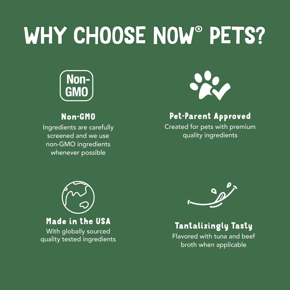NOW Pets UC-II Advanced Joint Mobility scene with a happy dog suggesting daily activity support.