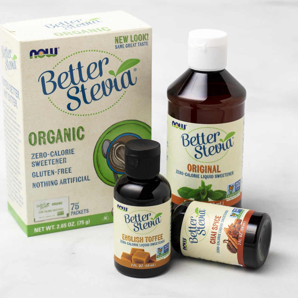 NOW Foods BetterStevia bottle cap flip-top for easy dispensing.