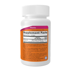 NOW Foods Vitamin D3 softgels front-label, high potency for everyday sunshine vitamin.