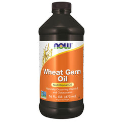 NOW Foods Wheat Germ Oil bottle front promotes versatile daily nutrition