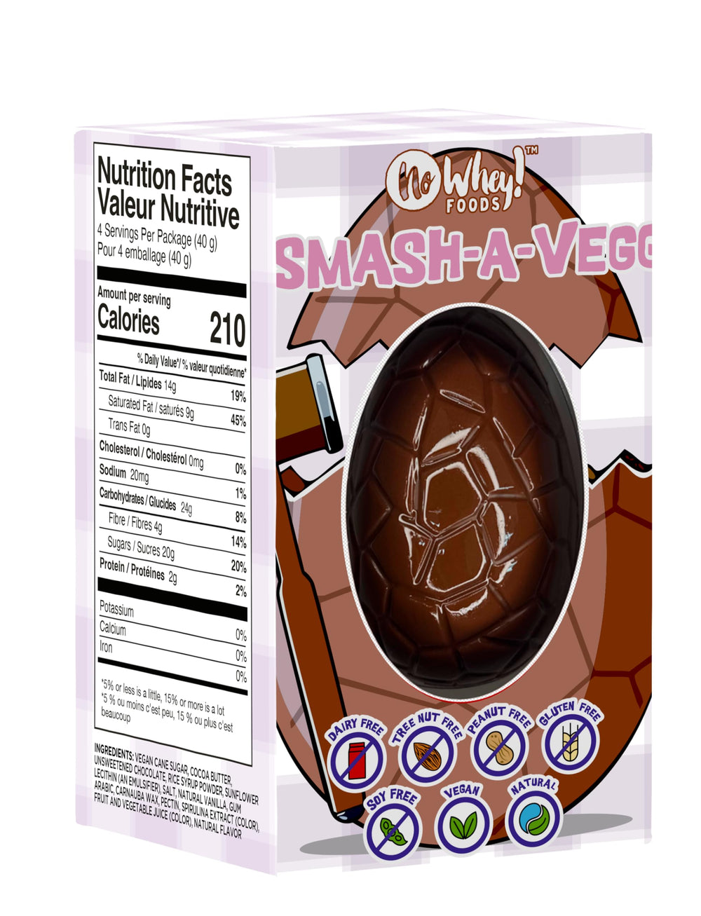 No Whey! Smash-a-vEgg produced in an allergen-safe facility for safe sharing