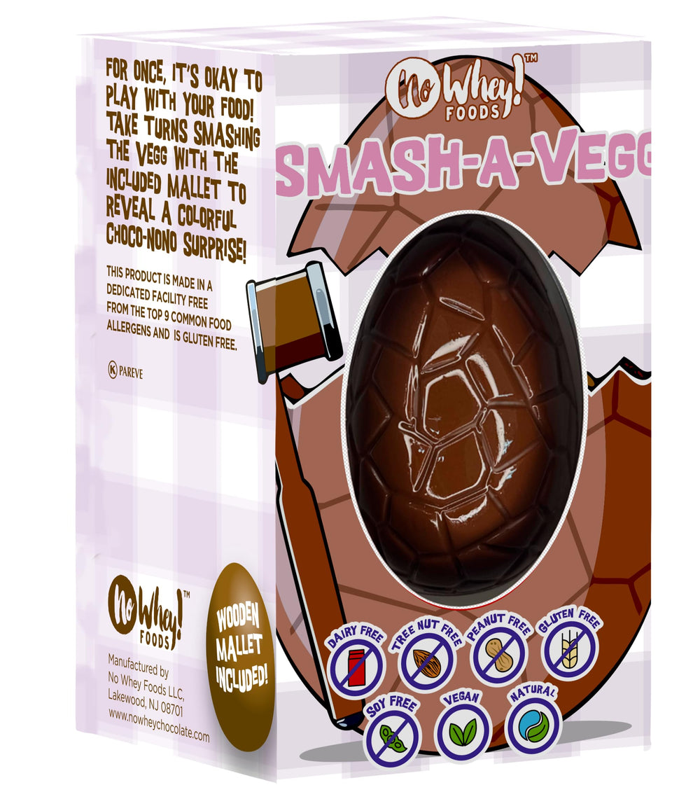 No Whey! Smash-a-vEgg cracks open to reveal a colorful Easter surprise in dairy-free chocolate
