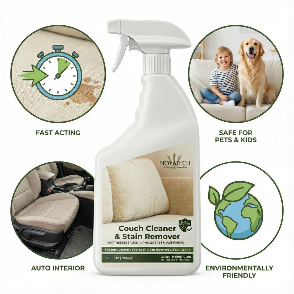NOYATECH easy-to-use spray delivers quick stain lifting.