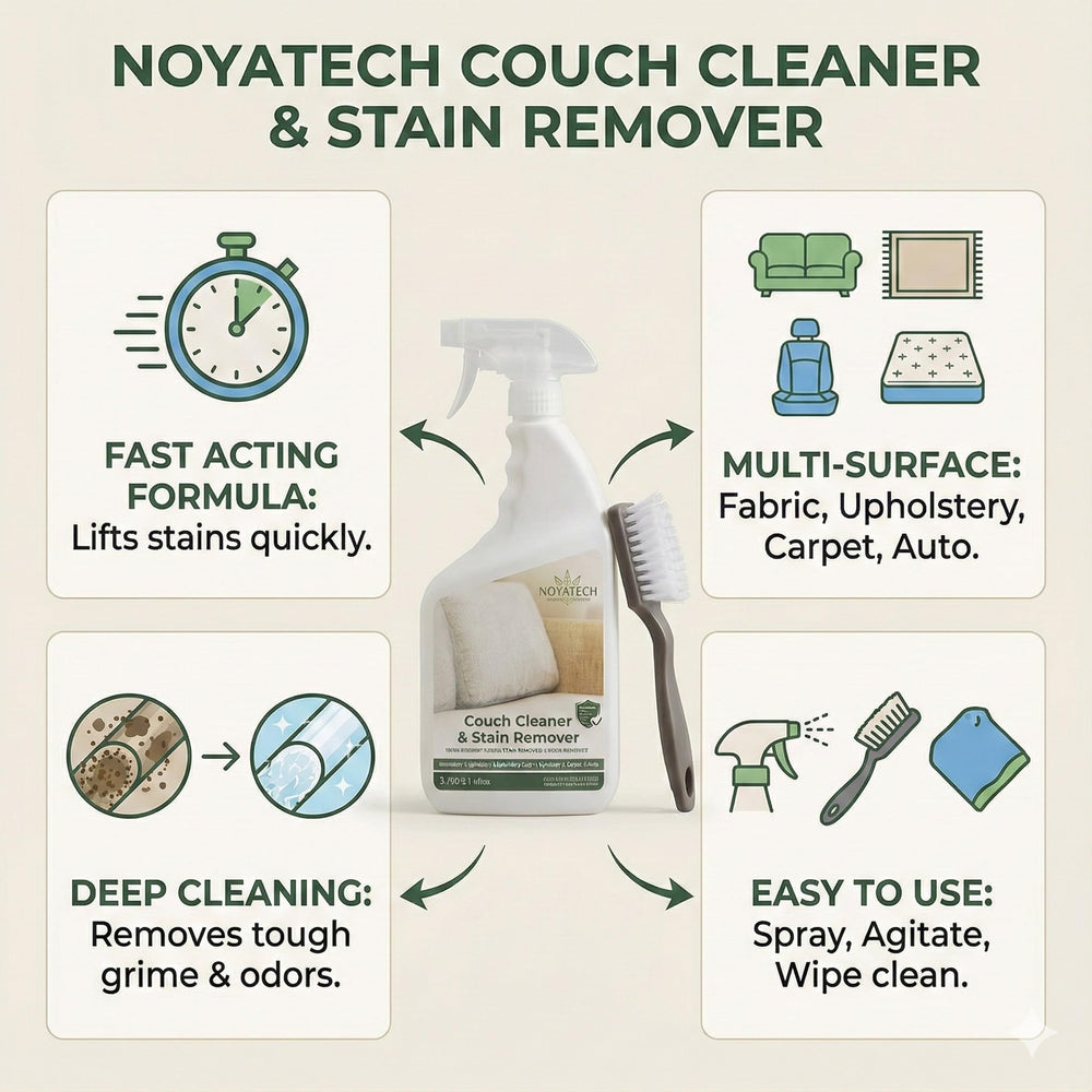 NOYATECH mattress stain remover spray for quick spot treatment.