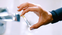 Nozin Popswab applied near the nostril for hygiene.