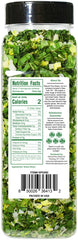 NPG Freeze Dried Green Onions shaker dispenses precise seasoning quickly.