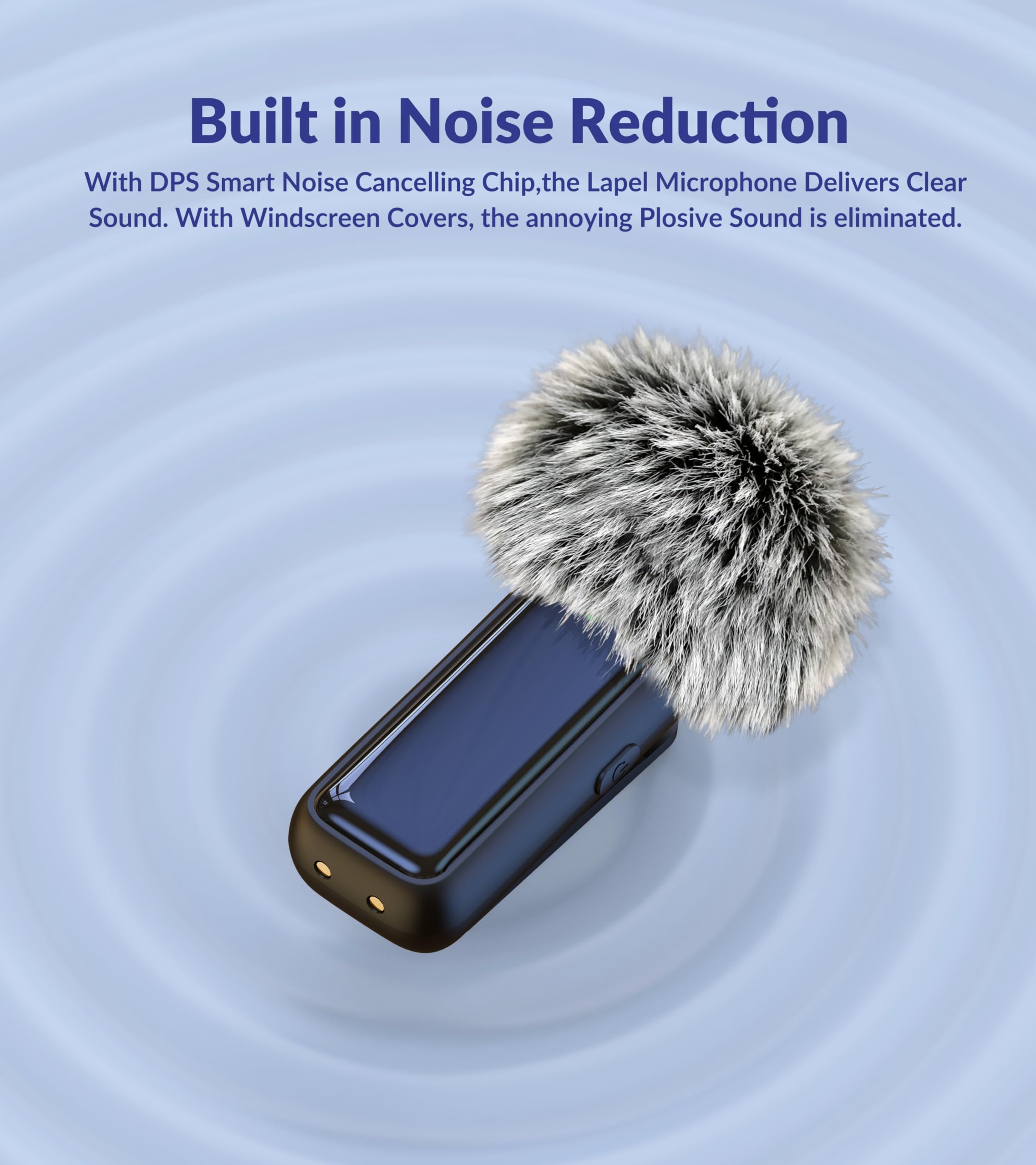 NPTCL wireless microphone with compact charging case keeps mics powered for long sessions