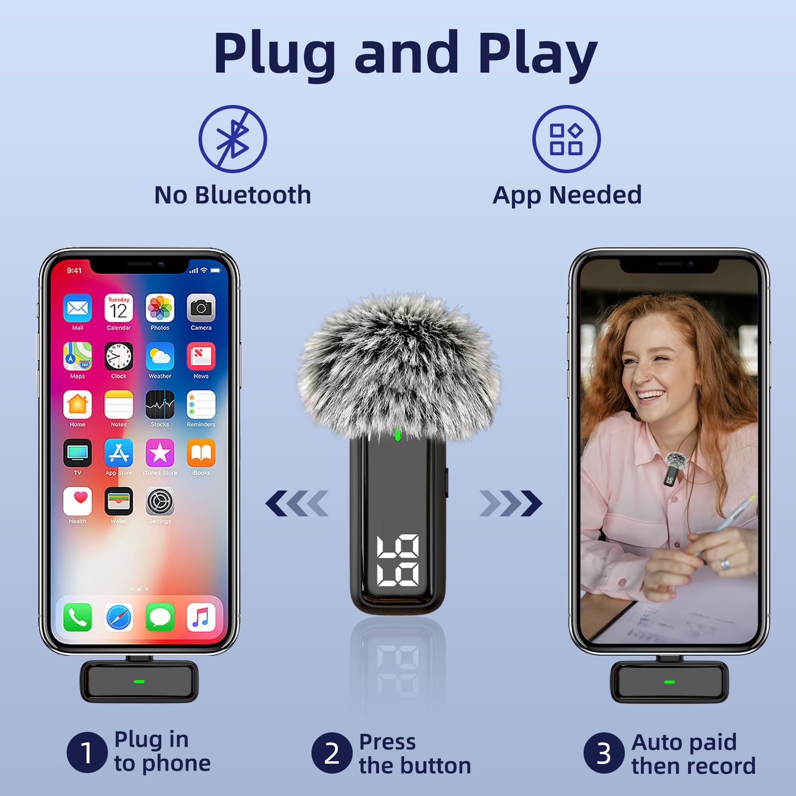 NPTCL mic plugs in and auto-pairs for immediate use