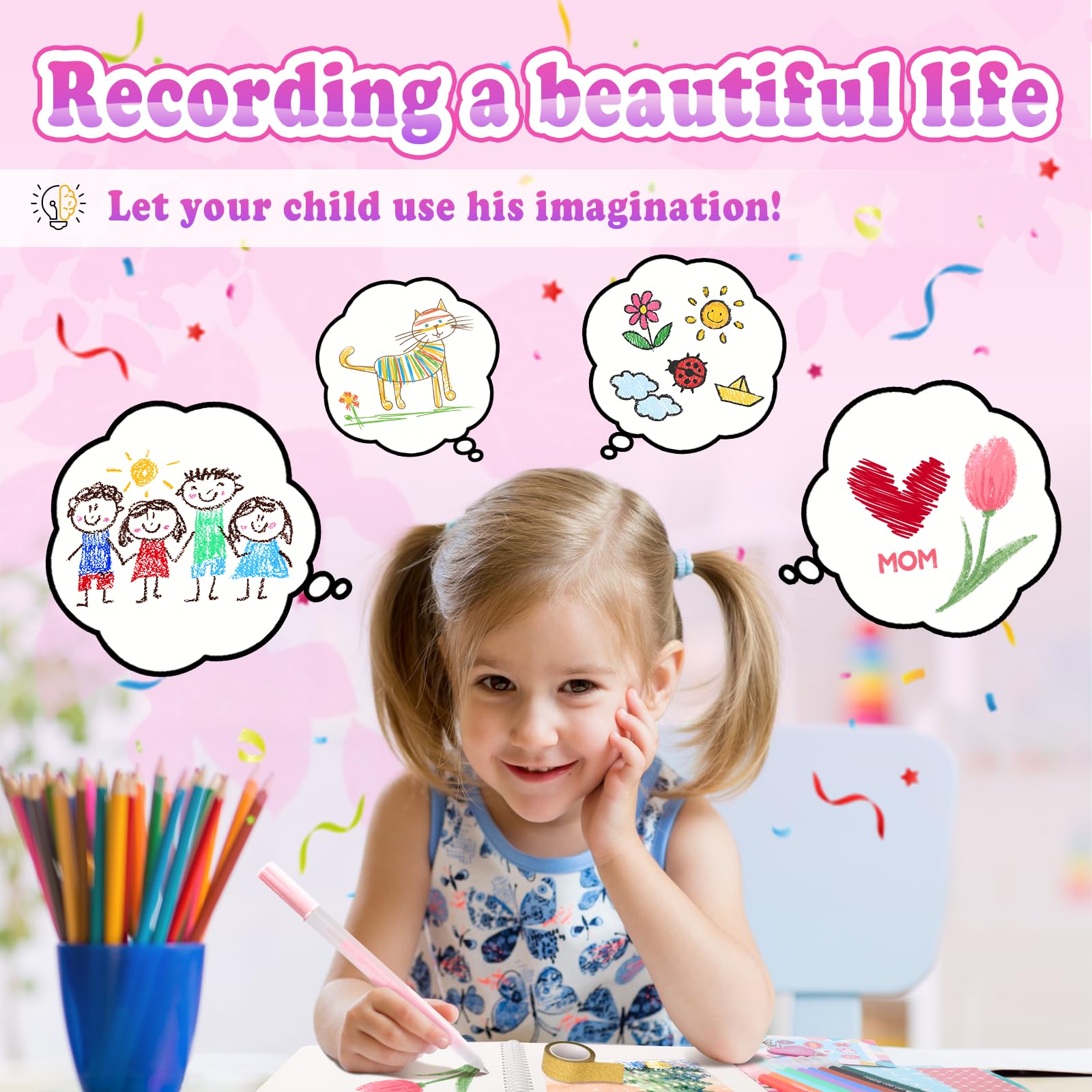 Nsrzua DIY Journal Kit kids crafting at home or school.