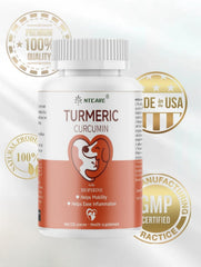 NTCARE Curcuma – Absorption améliorée grâce à BioPerine pour un effet optimal.