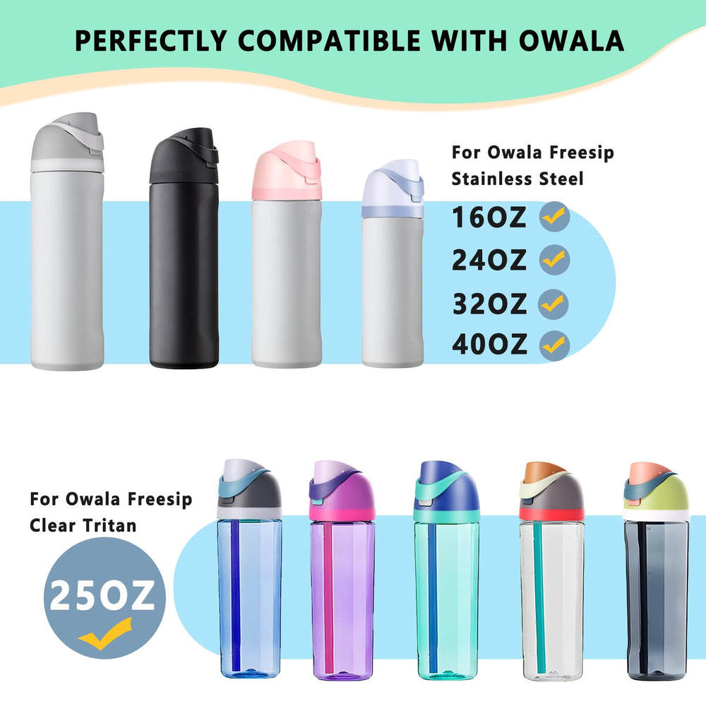 NTIERA Freesip lid assembly view highlights compatibility with multiple bottle sizes.