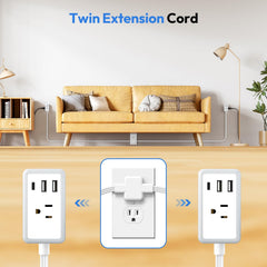 NTONPOWER 6-in-1 dual cord with USB-C and USB-A ports for charging.