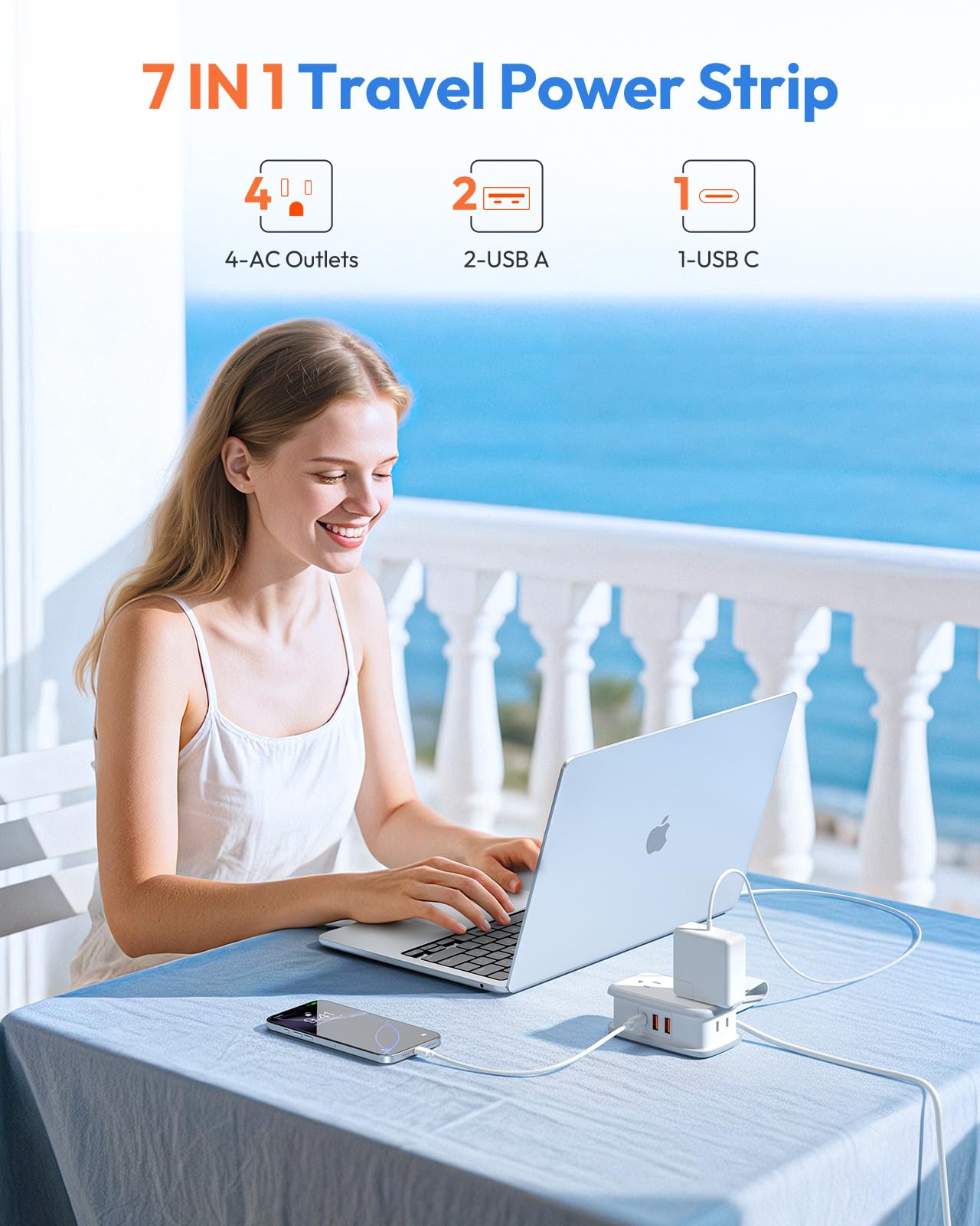 NTONPOWER compact travel size powers multiple devices in small spaces.