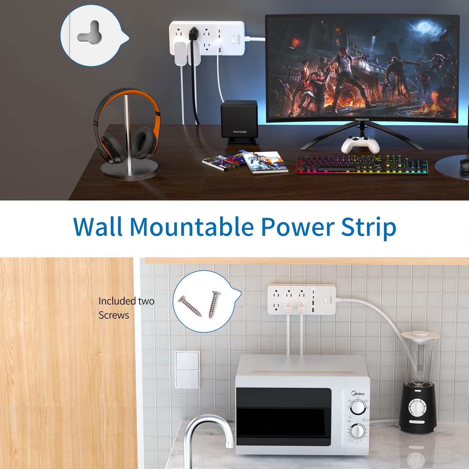 NTONPOWER two USB-C ports enable efficient charging.