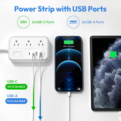 NTONPOWER USB ports with smart IC for auto-detected charging speeds.
