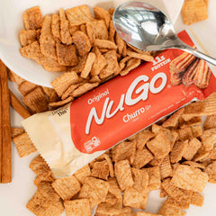 NuGo Churro bar on-the-go gluten-free non-GMO snack option