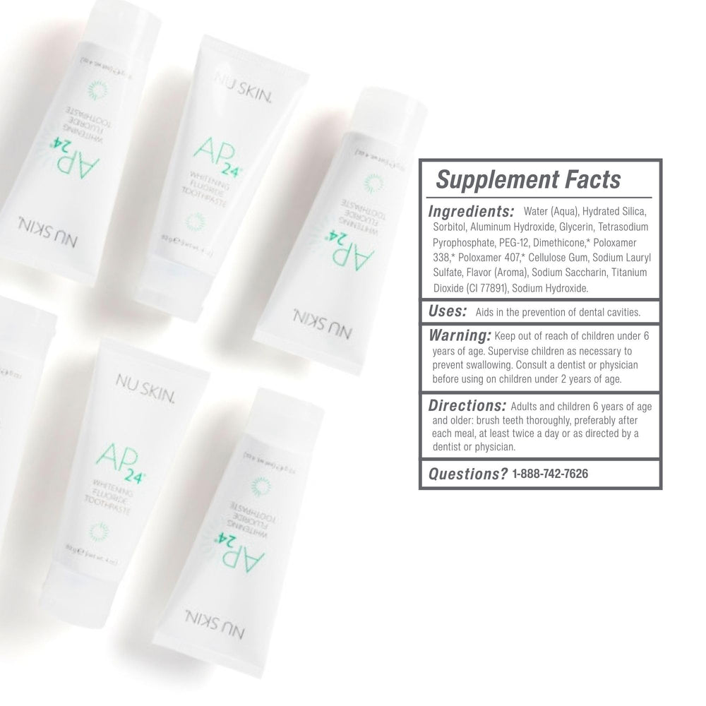 Nu Skin AP 24 plaque-fighting technology supports daily oral freshness.