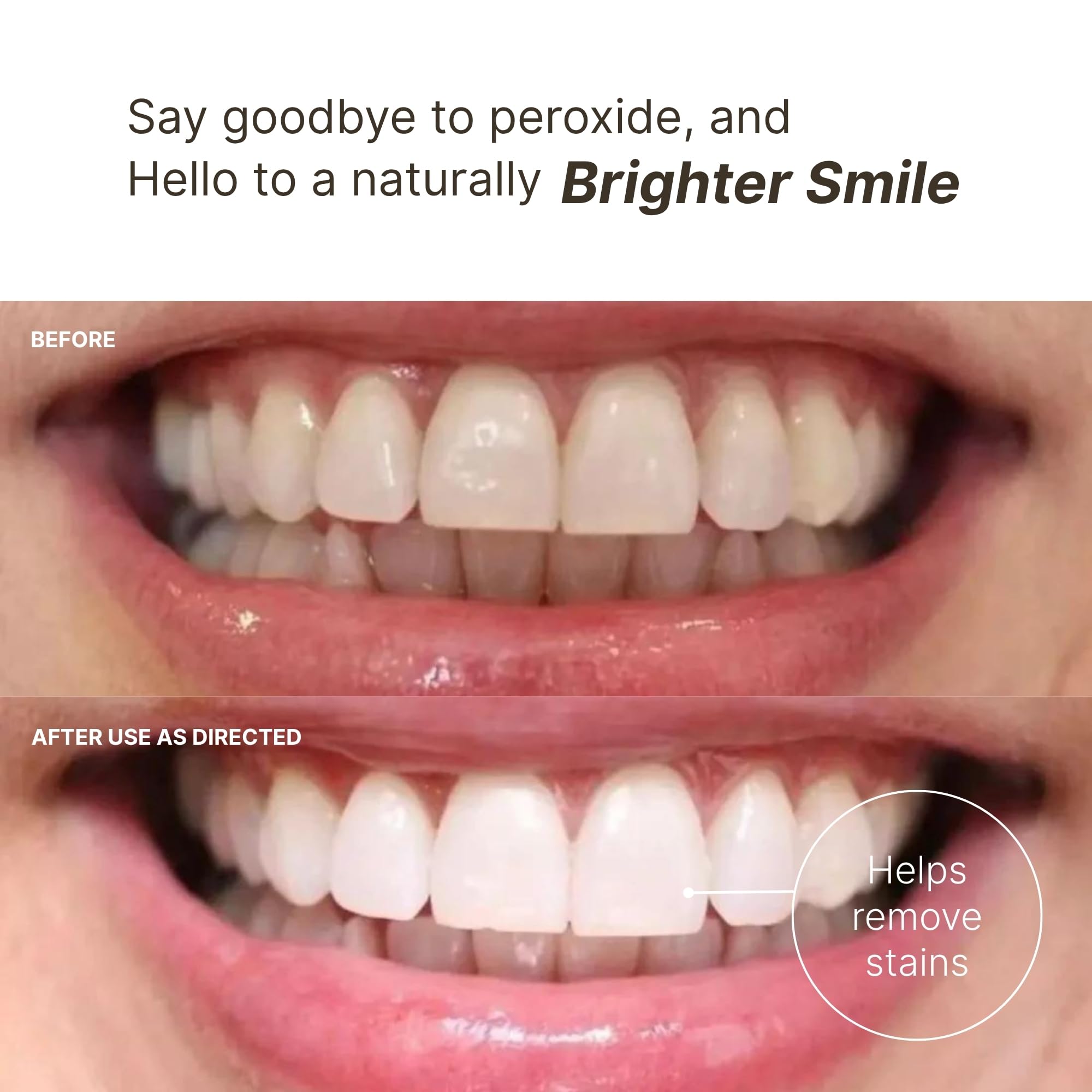 Brushing teeth with Nu Skin AP24 toothpaste for a clean, bright enamel effect.