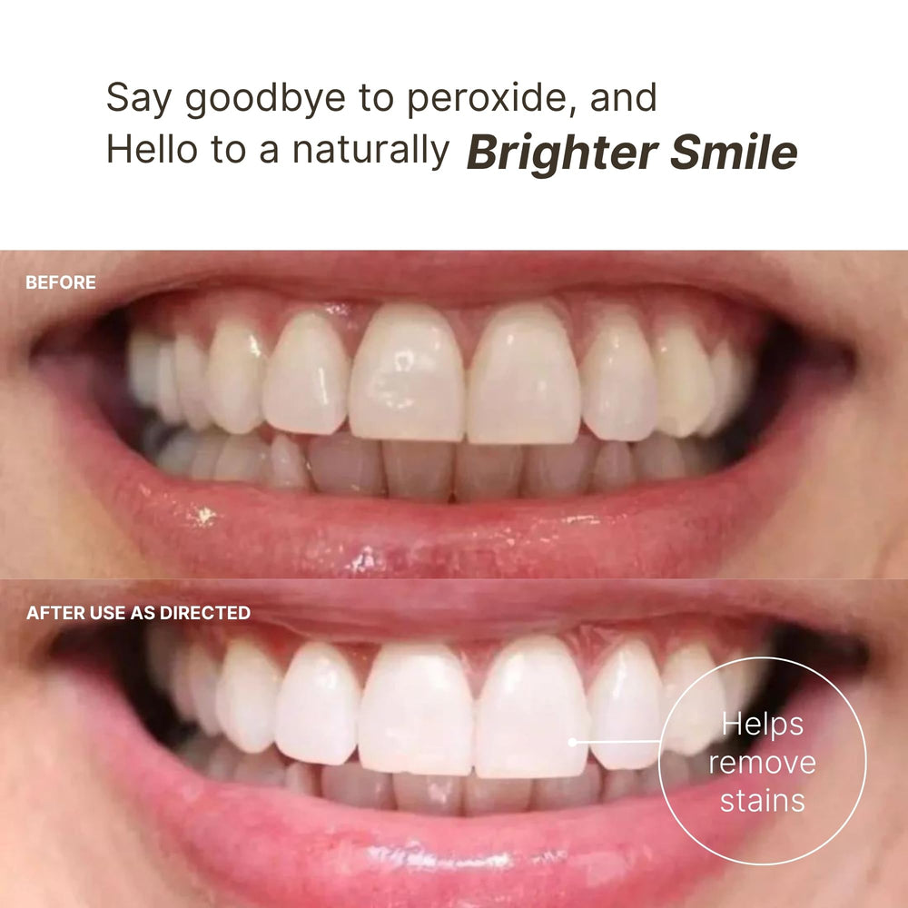 Brushing teeth with Nu Skin AP24 toothpaste for a clean, bright enamel effect.